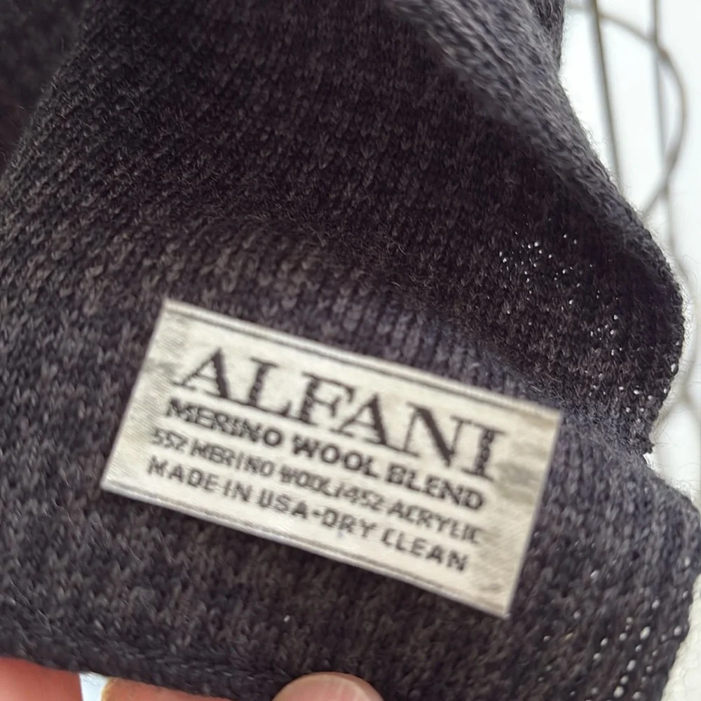 Alfani Black Brown Merino/Acrylic Blend 12 x 64
